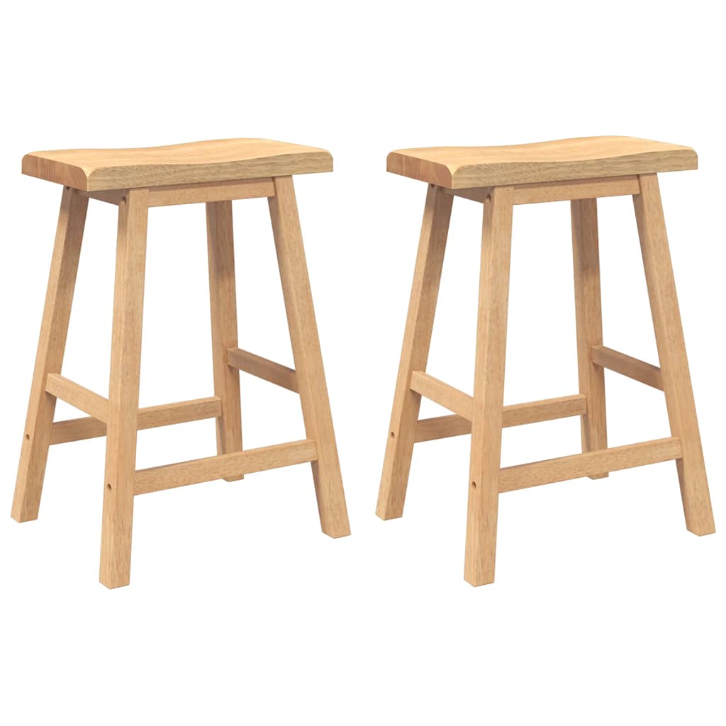 Barhocker 2 Stk. Massivholz