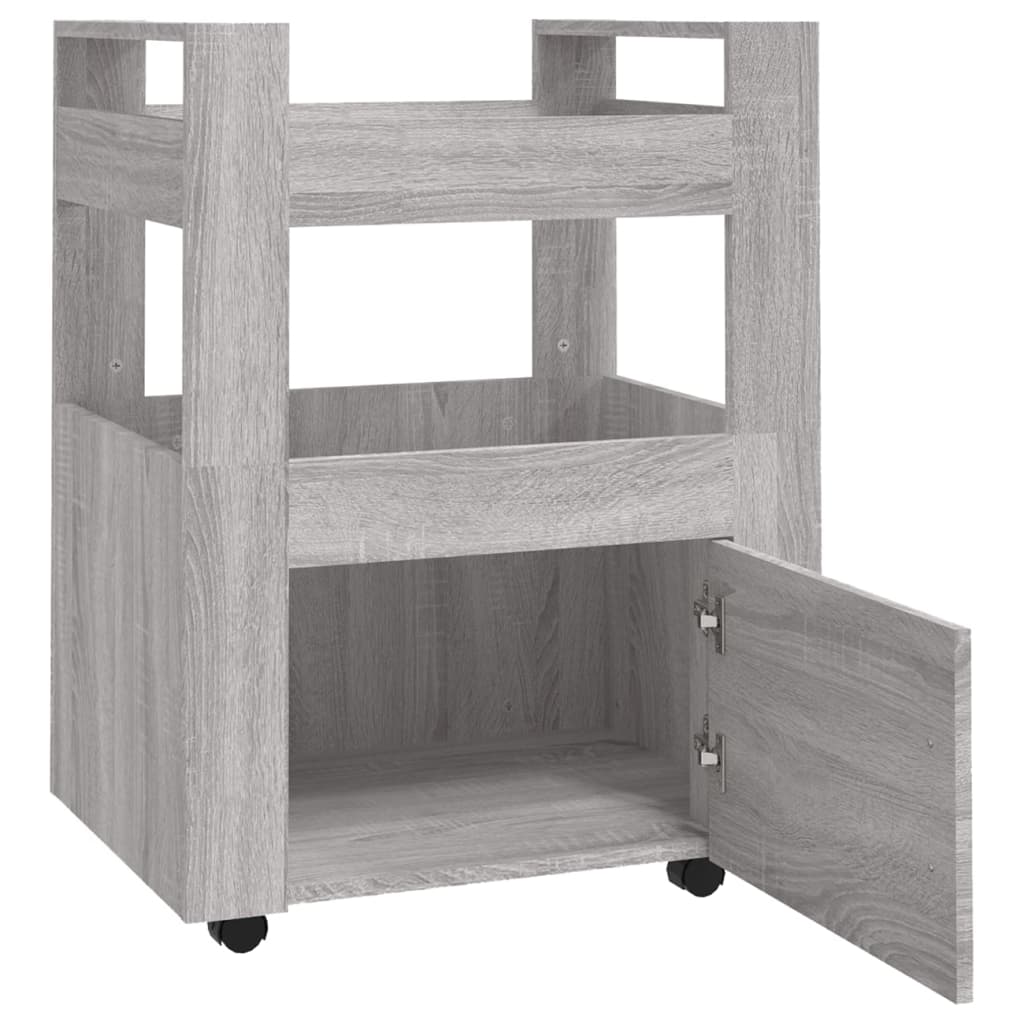 Küchenwagen Weiß 60x45x80 cm Holzwerkstoff