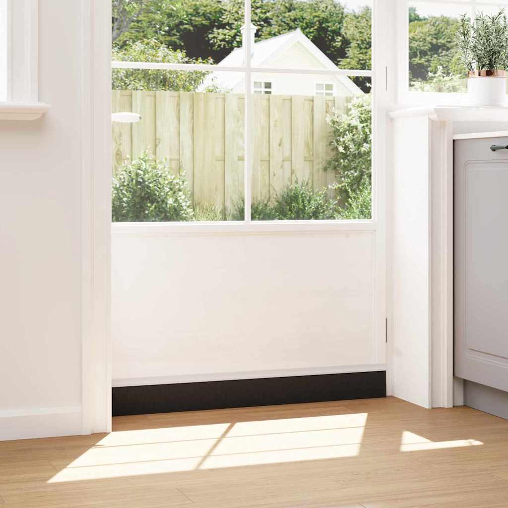 Selbstklebende Türbürstendichtungen 2 pcs Braun 100 cm