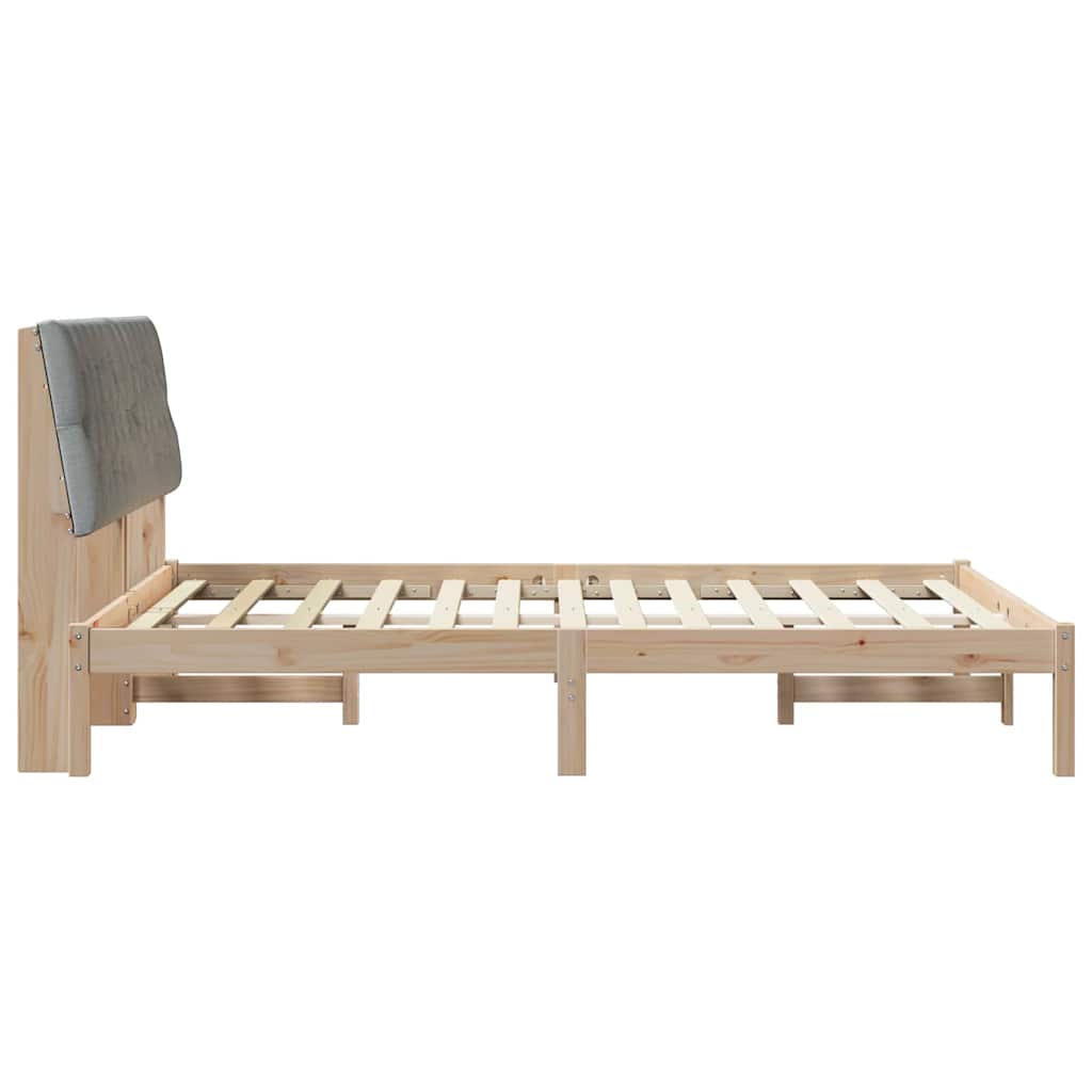 Bettgestell mit gepolstertem Kopfteil Braun 200 x 200 cm