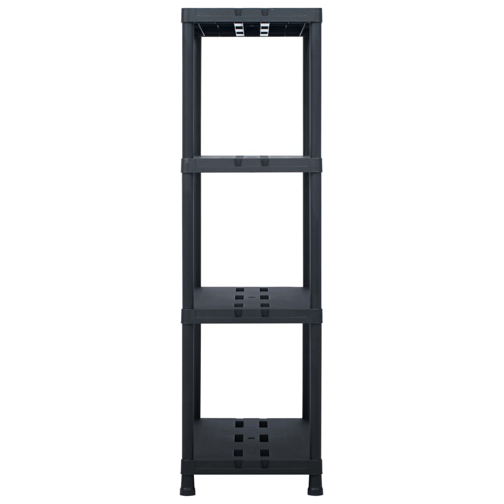 Lagerregale 2 Stk. Schwarz 60 x 30 x 138 cm Kunststoff