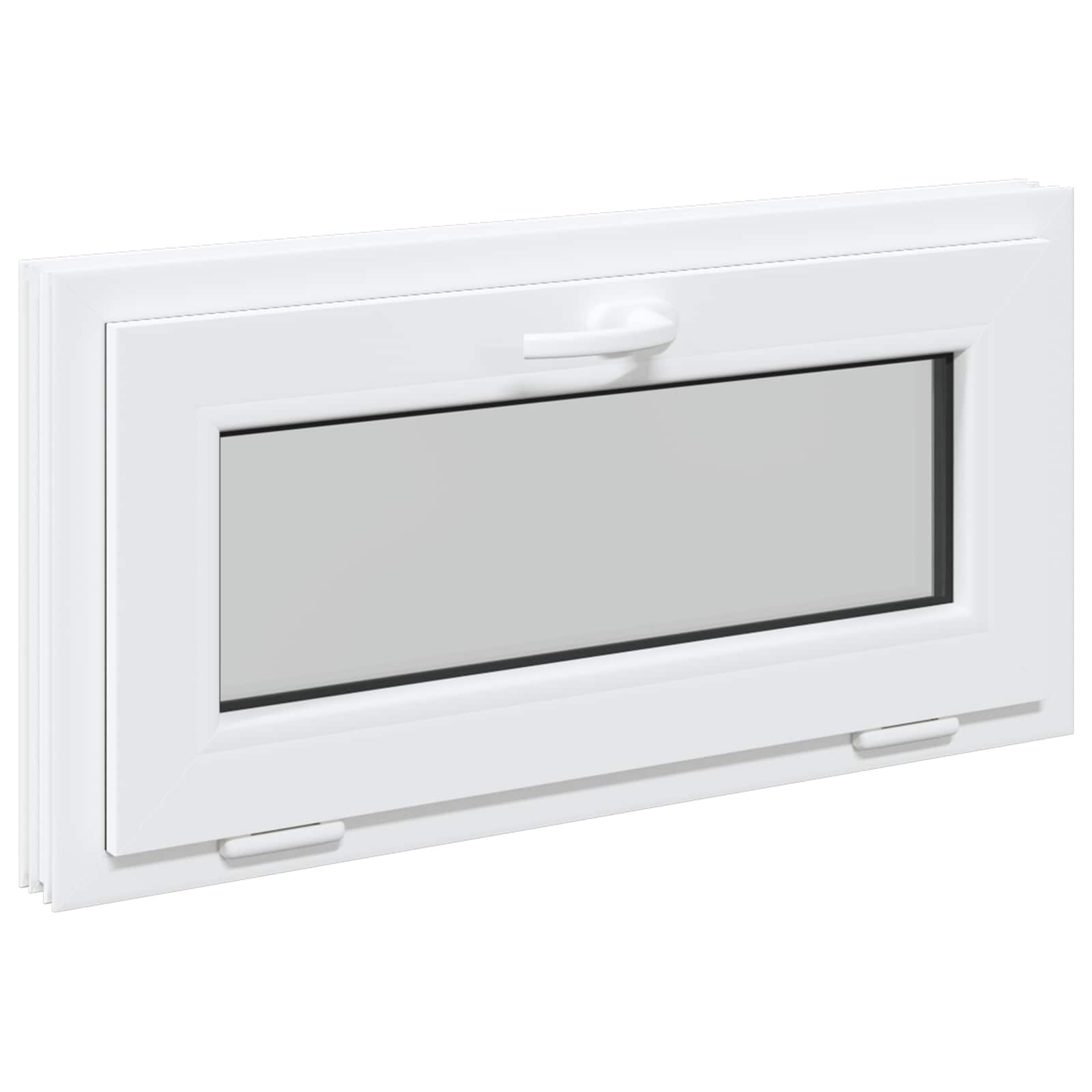 Kellerfenster RISOR 60 x 40 cm PVC und Glas Weiß