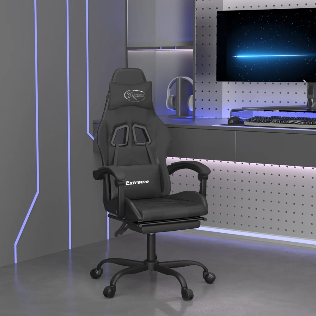 Gaming-Stuhl Drehbar Schwarz und Rot Kunstleder