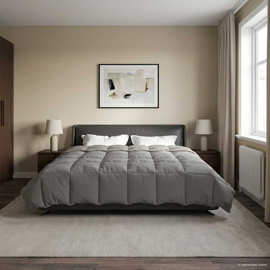 Ganzjahresbettdecke Anthrazit 135 x 200 cm Mikrofaser