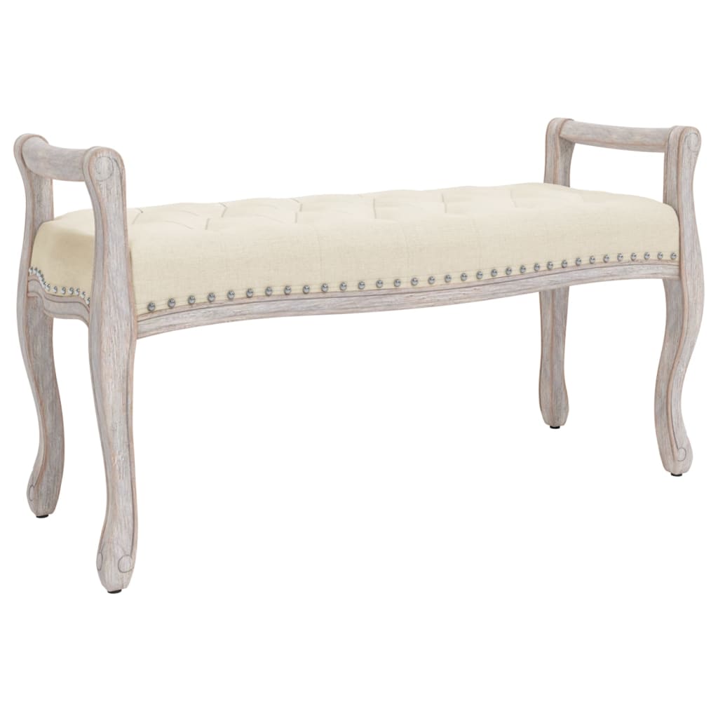 Sitzbank Hellgrau 110x45x60 cm Samt