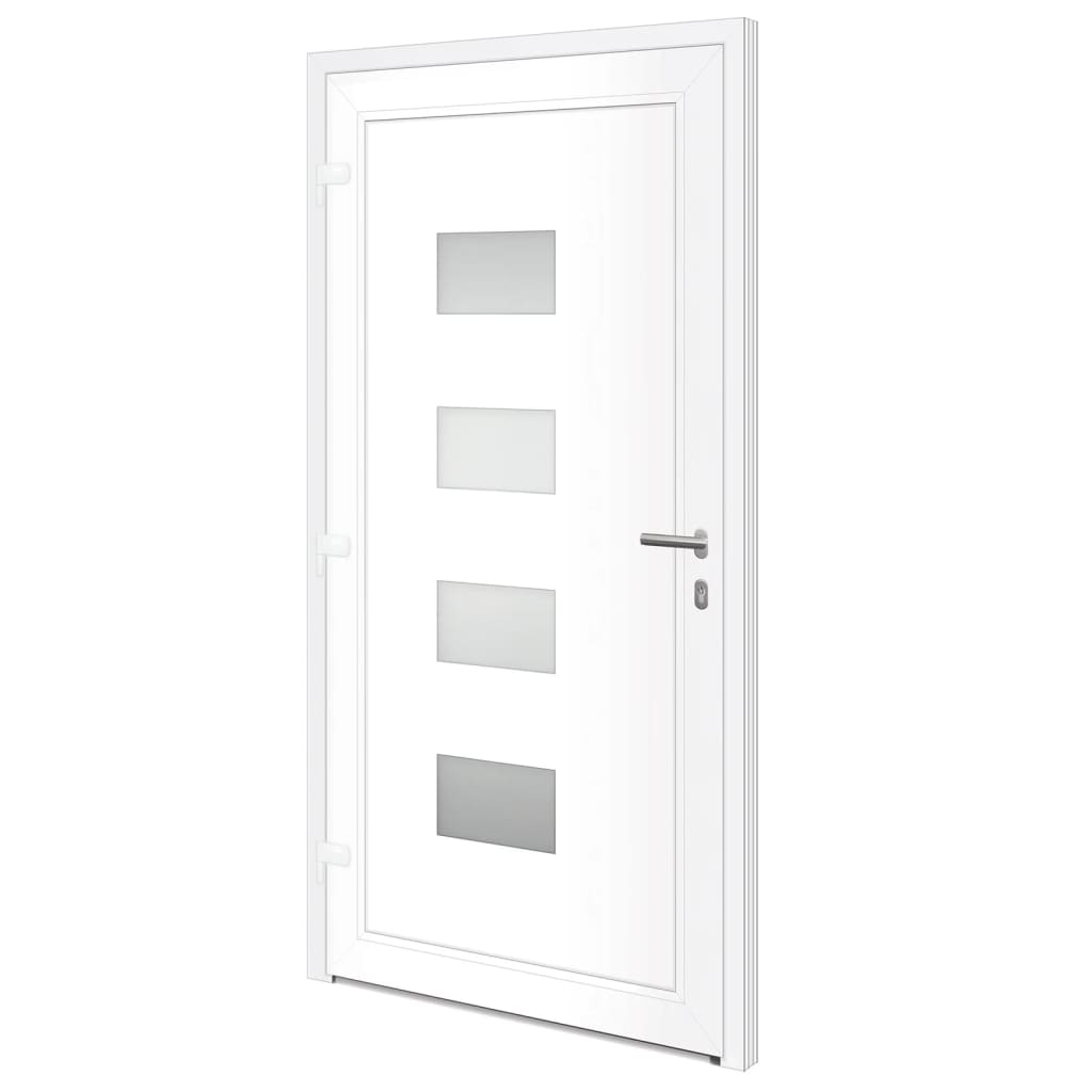 Haustür Anthrazit 100x210 cm Aluminium und PVC