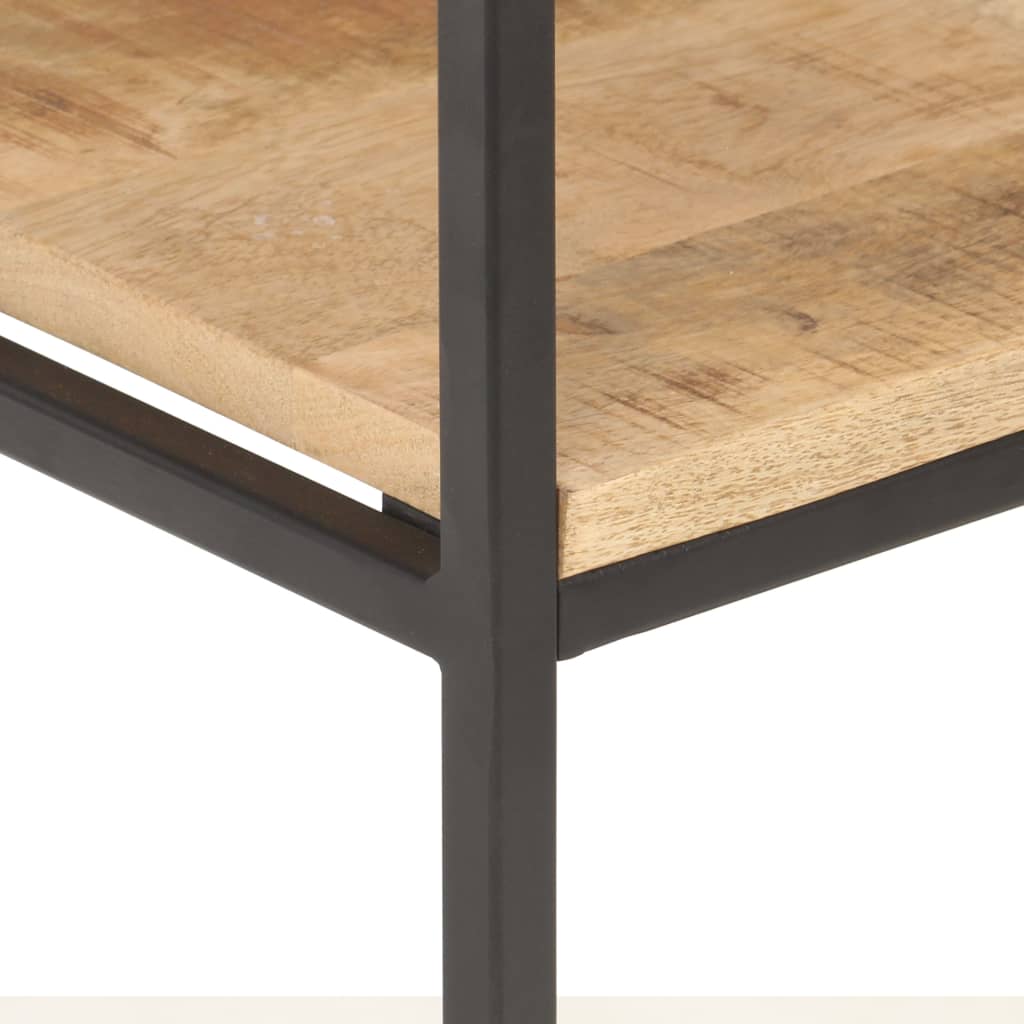 Bücherregal 80x30x180 cm Raues Mangoholz