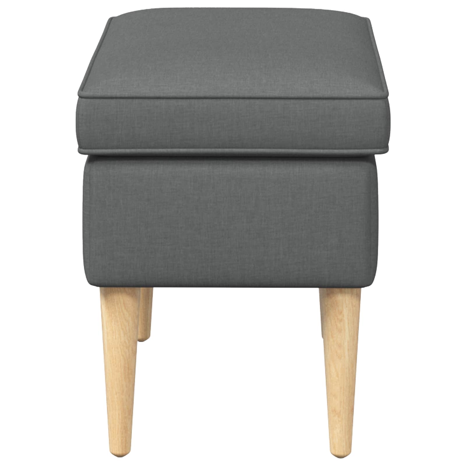 Hocker Hellgrau 55 x 35 x 41 cm Polyester