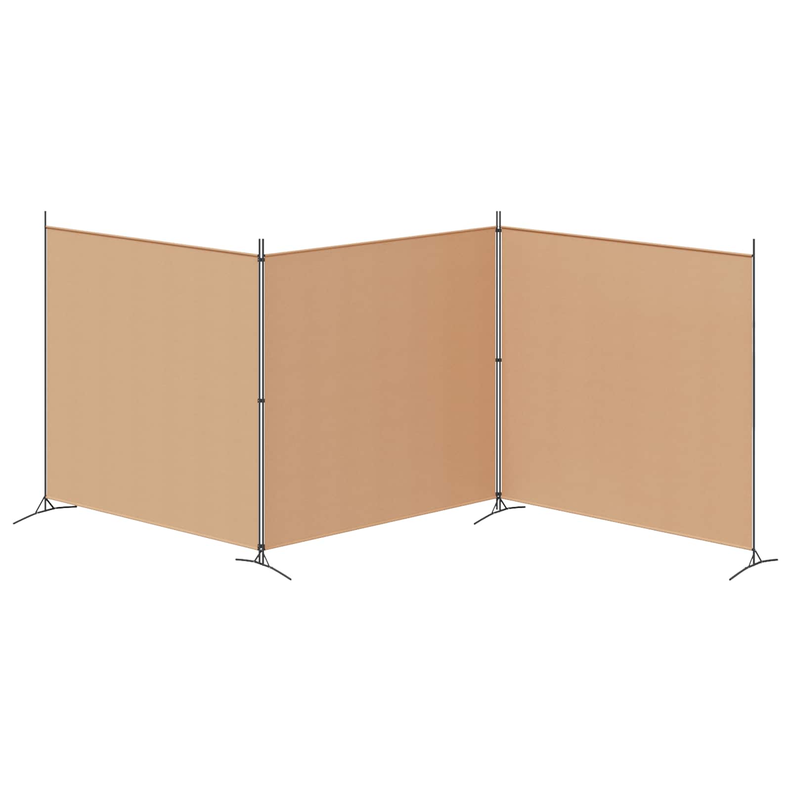 Einzel Panel Raumteiler Beige 175 x 180 cm Stoff
