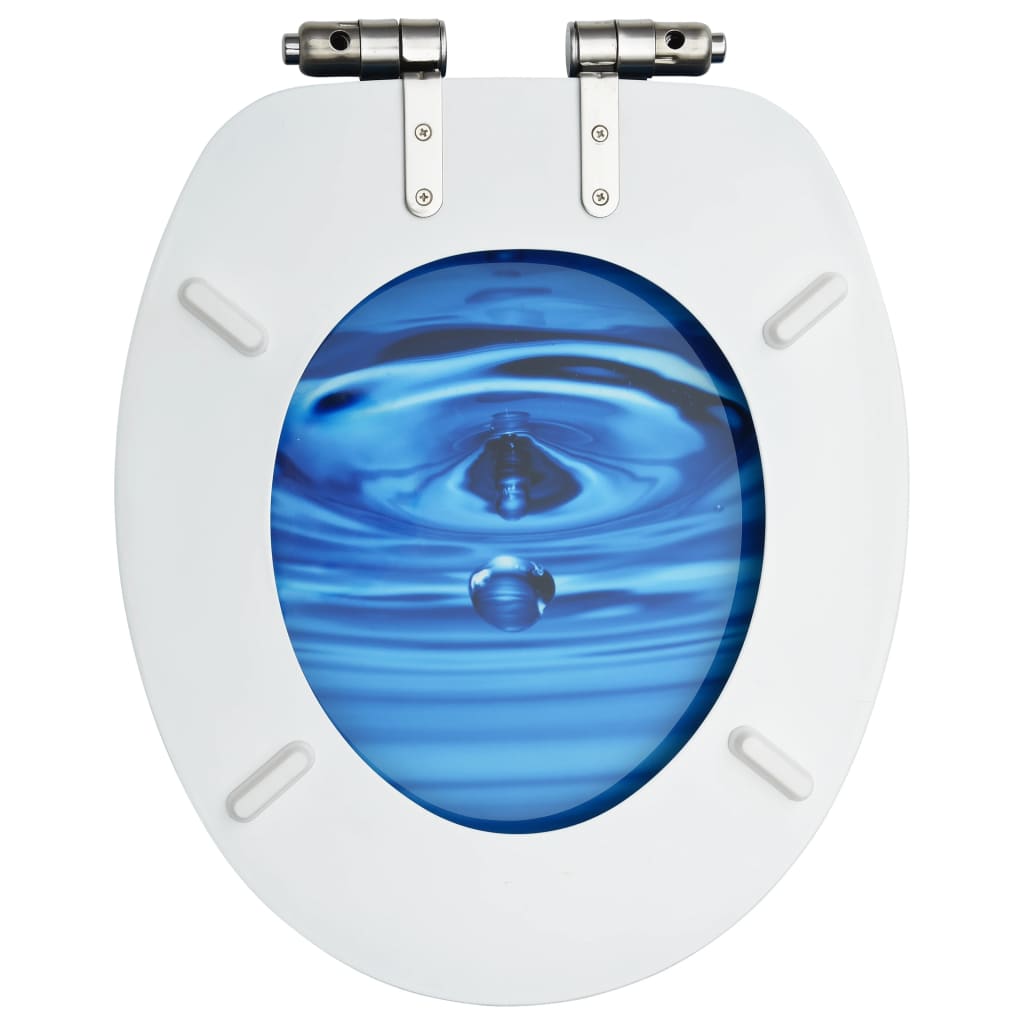 Toilettensitz MDF Deckel mit Absenkautomatik Design Weiß