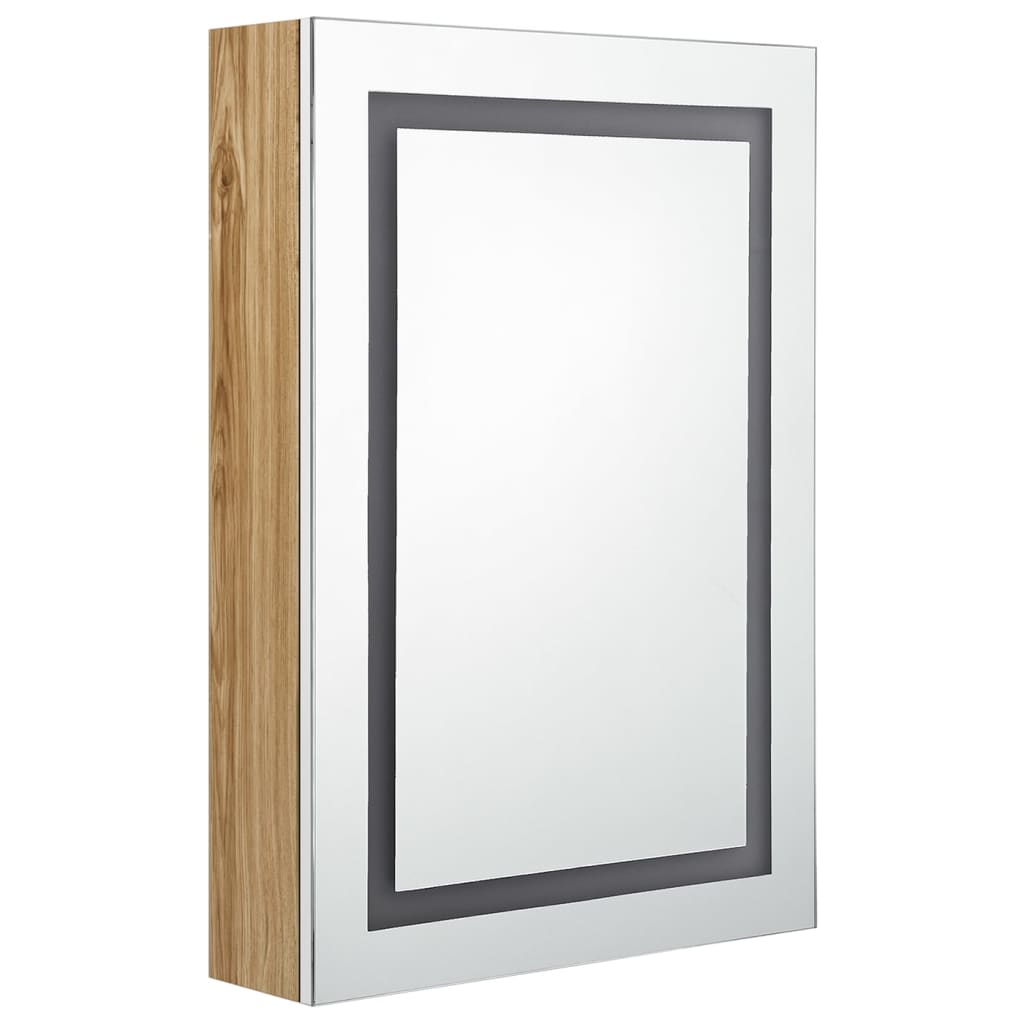 LED-Spiegelschrank fürs Bad Glänzend Weiß 50x13x70 cm