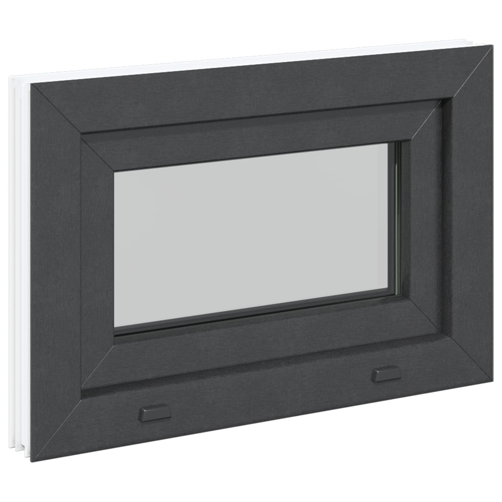 Kellerfenster RISOR 60 x 40 cm PVC und Glas Weiß