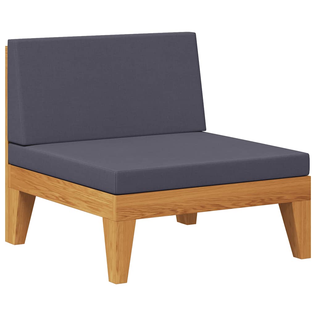 2-tlg. Garten-Lounge-Set mit Auflagen Massivholz Akazie