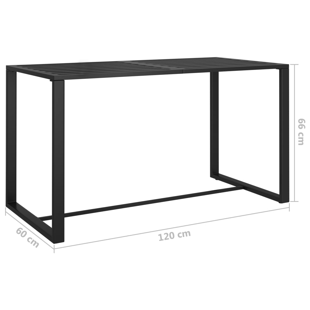 10-tlg. Garten-Lounge-Set mit Kissen Aluminium Anthrazit