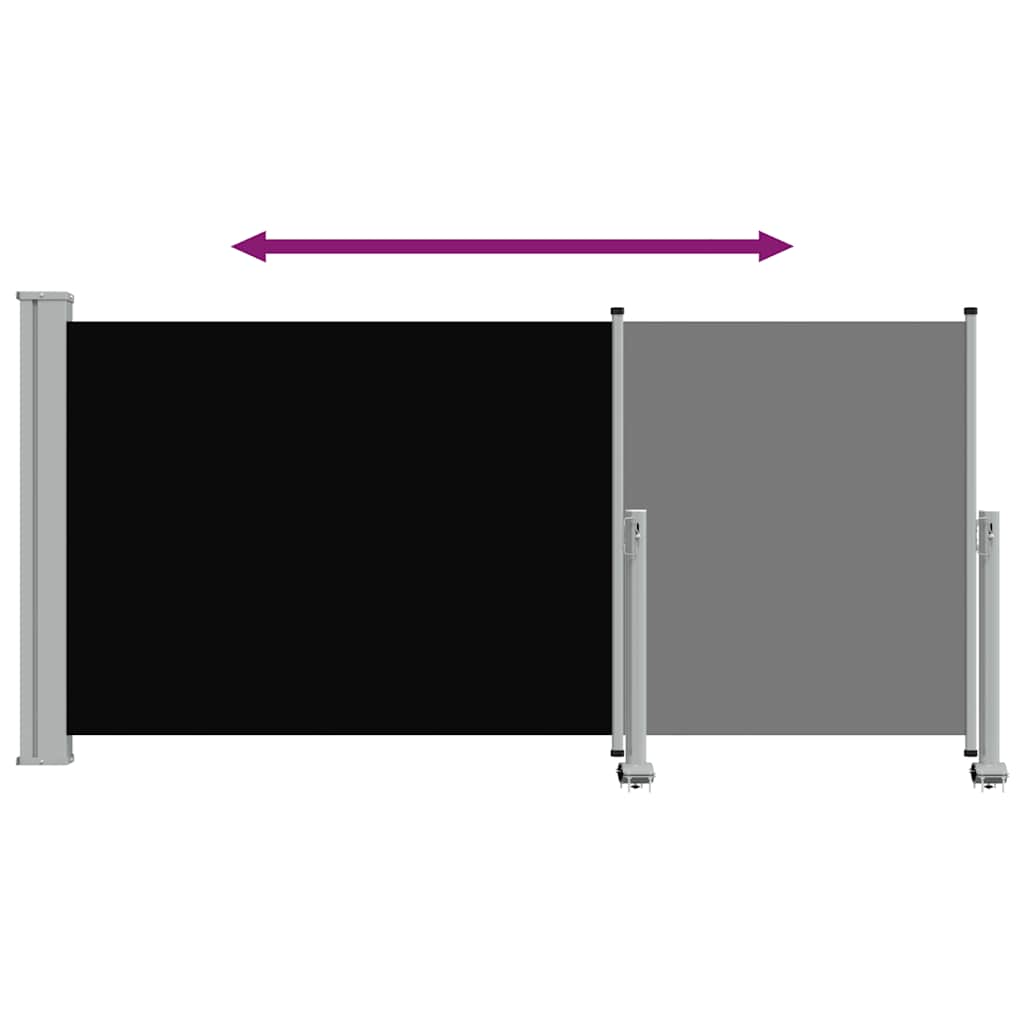 Seitenmarkise 60 x 300 cm 100% Polyester Eisen Stahl