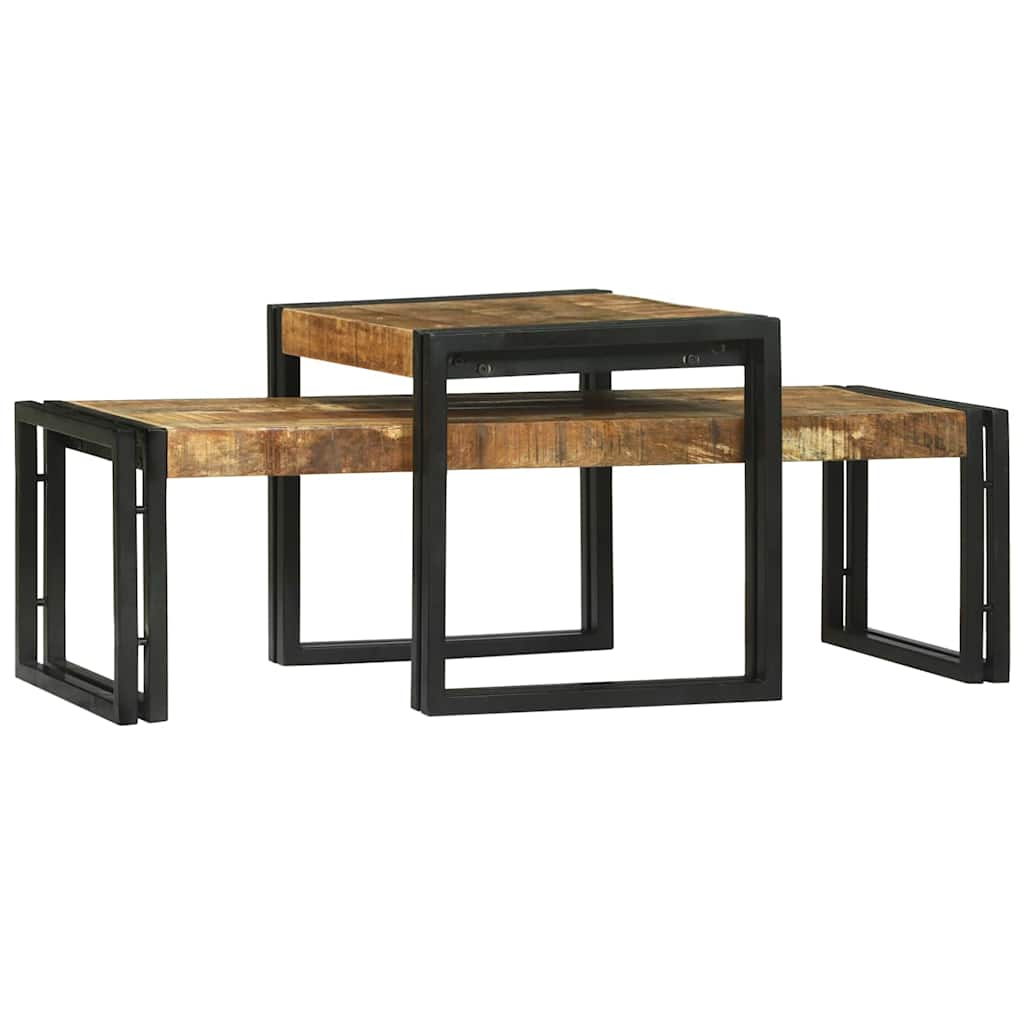 Couchtisch 2 pcs Braun 48 x 40 x 40 cm Massivholz Mango