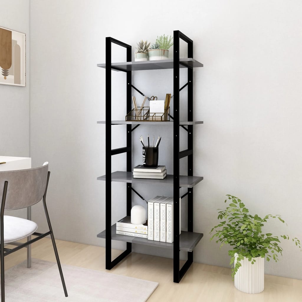 Bücherregal 2 Fächer Weiß 60x30x70 cm Holzwerkstoff