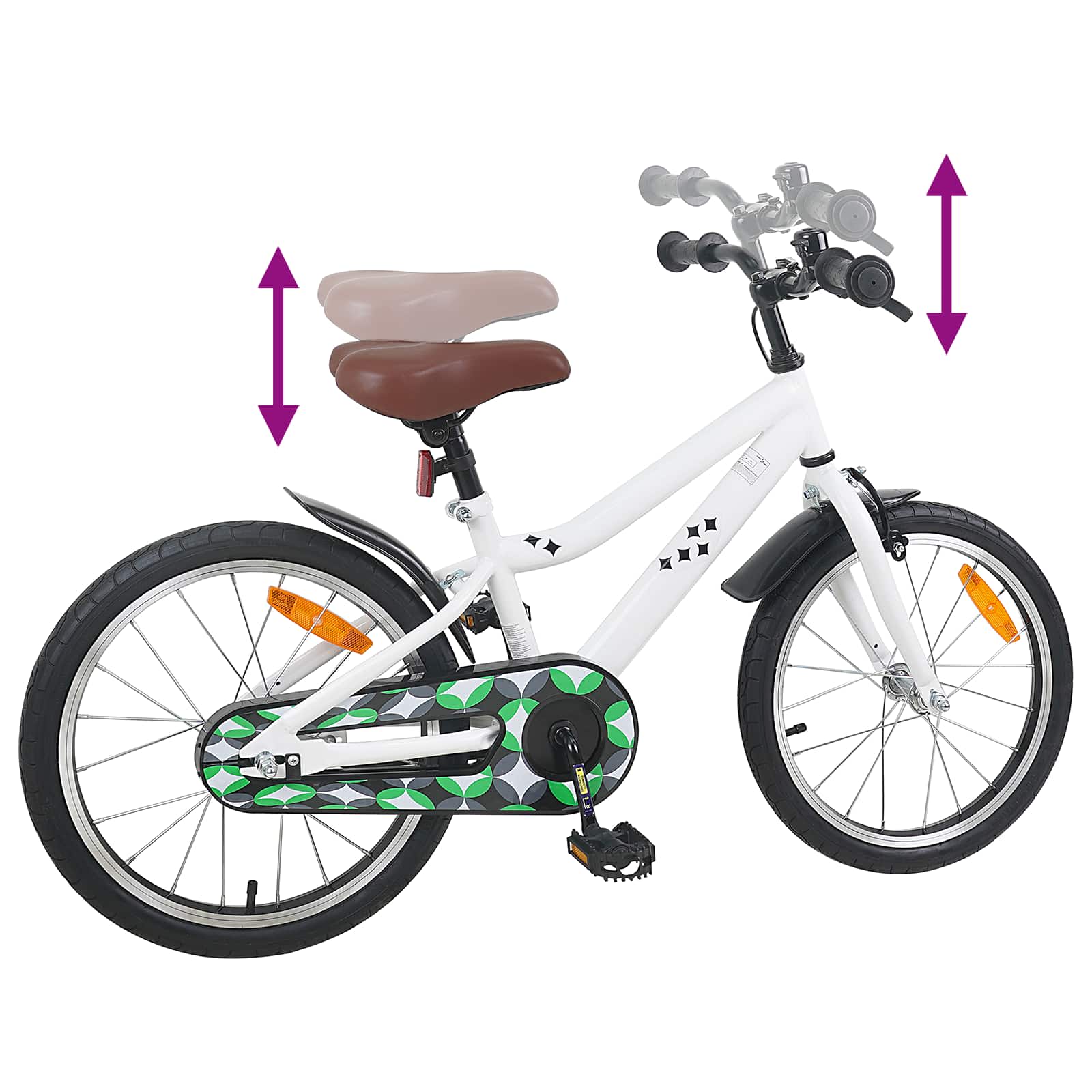 Kinderfahrrad 12 Zoll für 2-4 Jahre alt Schwarz