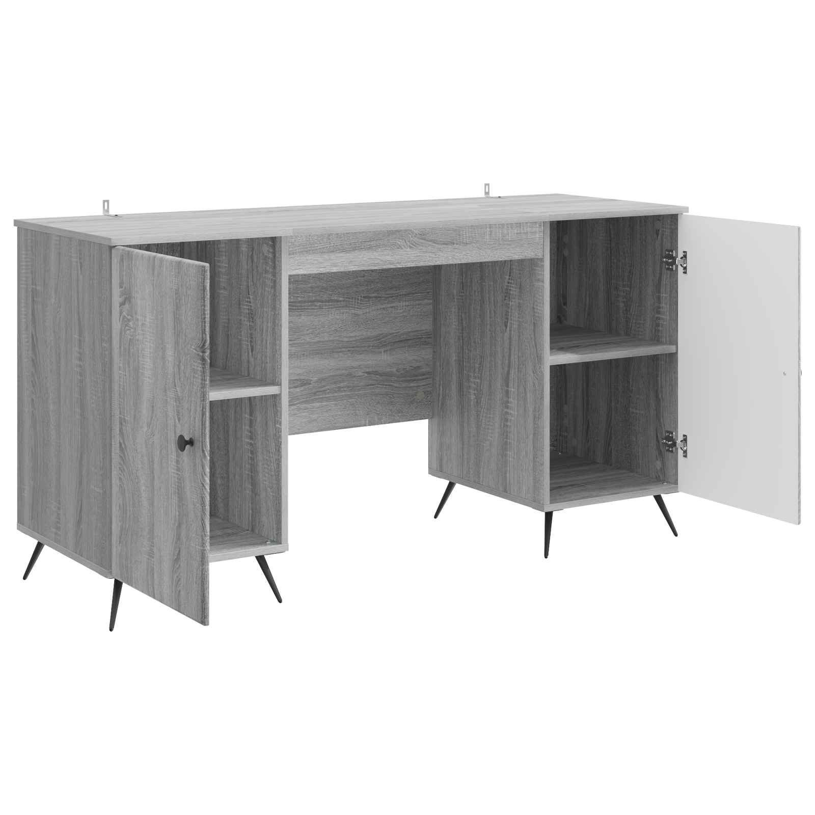 Schreibtisch mit Regal Schwarz 142,5 x 50 x 75 cm Holzwerkstoff