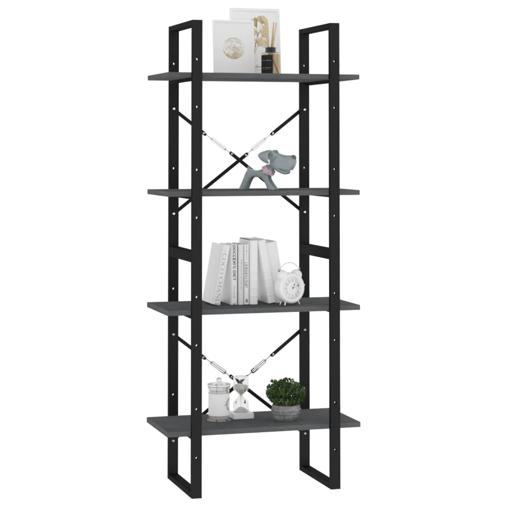 Bücherregal 2 Fächer Weiß 60x30x70 cm Holzwerkstoff