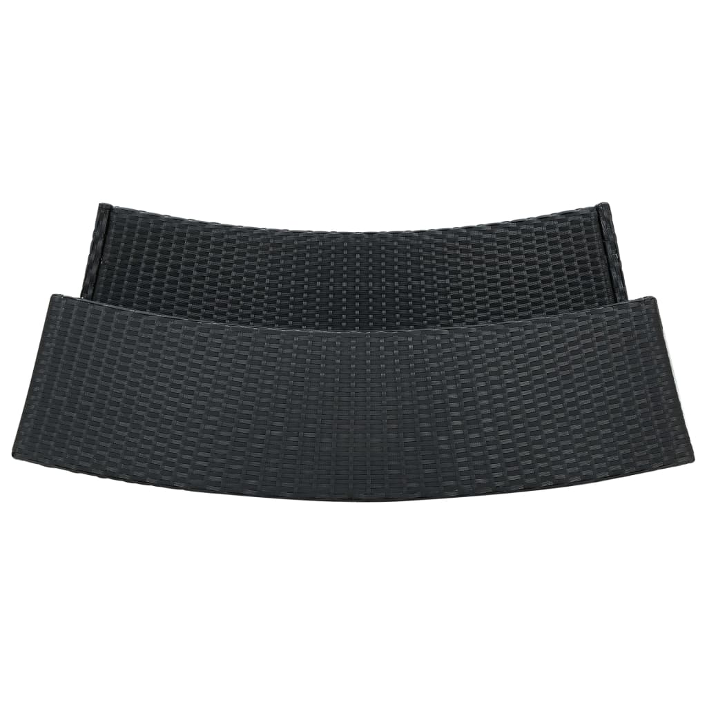 Garten-Bartisch Grau 120x55x110 cm Poly Rattan