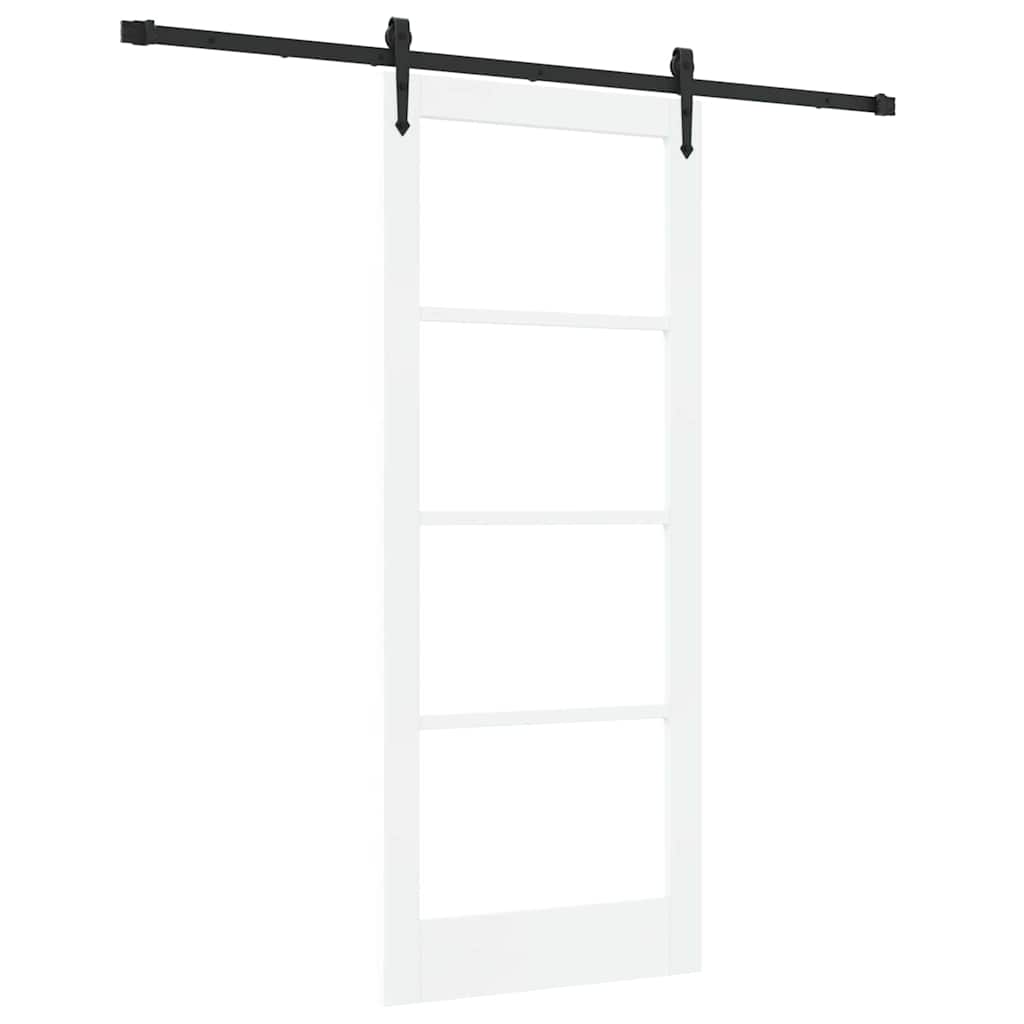 Schiebetür Natur 61 x 198,5 cm Massivholz Kiefer und Glas