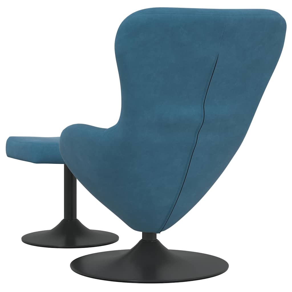 Eiersessel Blau Samt