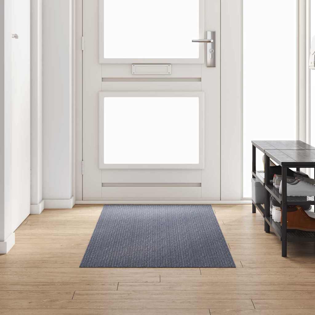 Teppichläufer Grau 80 x 150 cm Stoff