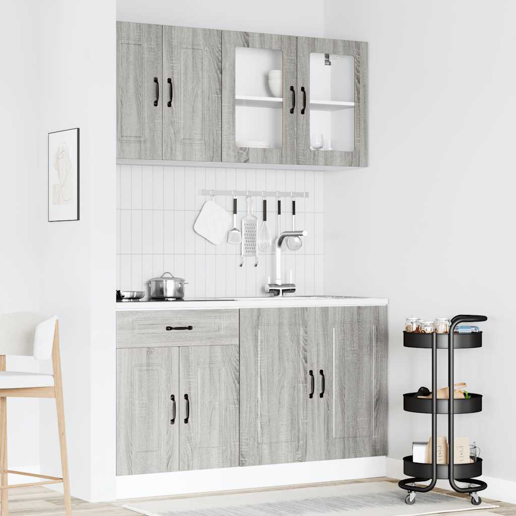 4-tlg. Küchenschrank-Set Kalmar Weiß Holzwerkstoff