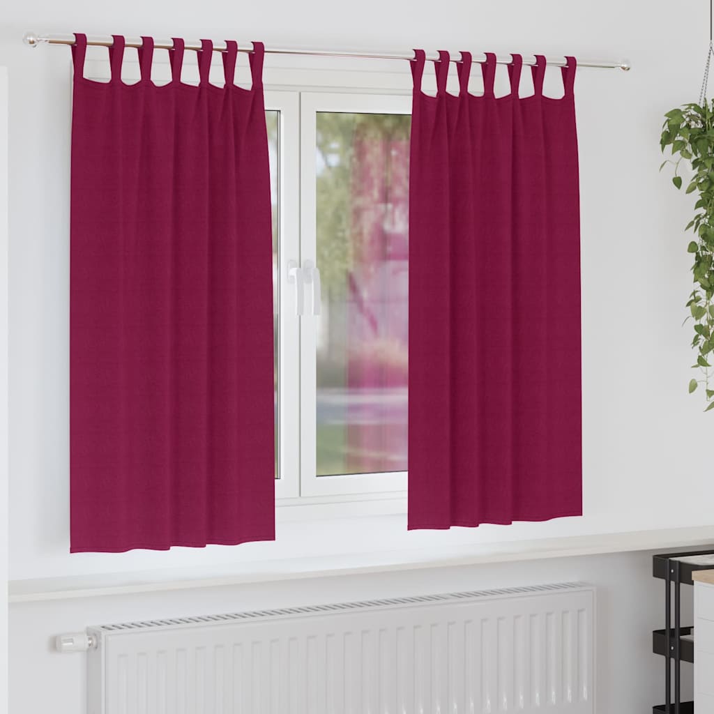 Verdunkelungs-Vorhänge mit Ringen 2 pcs Beige 140 x 140 cm