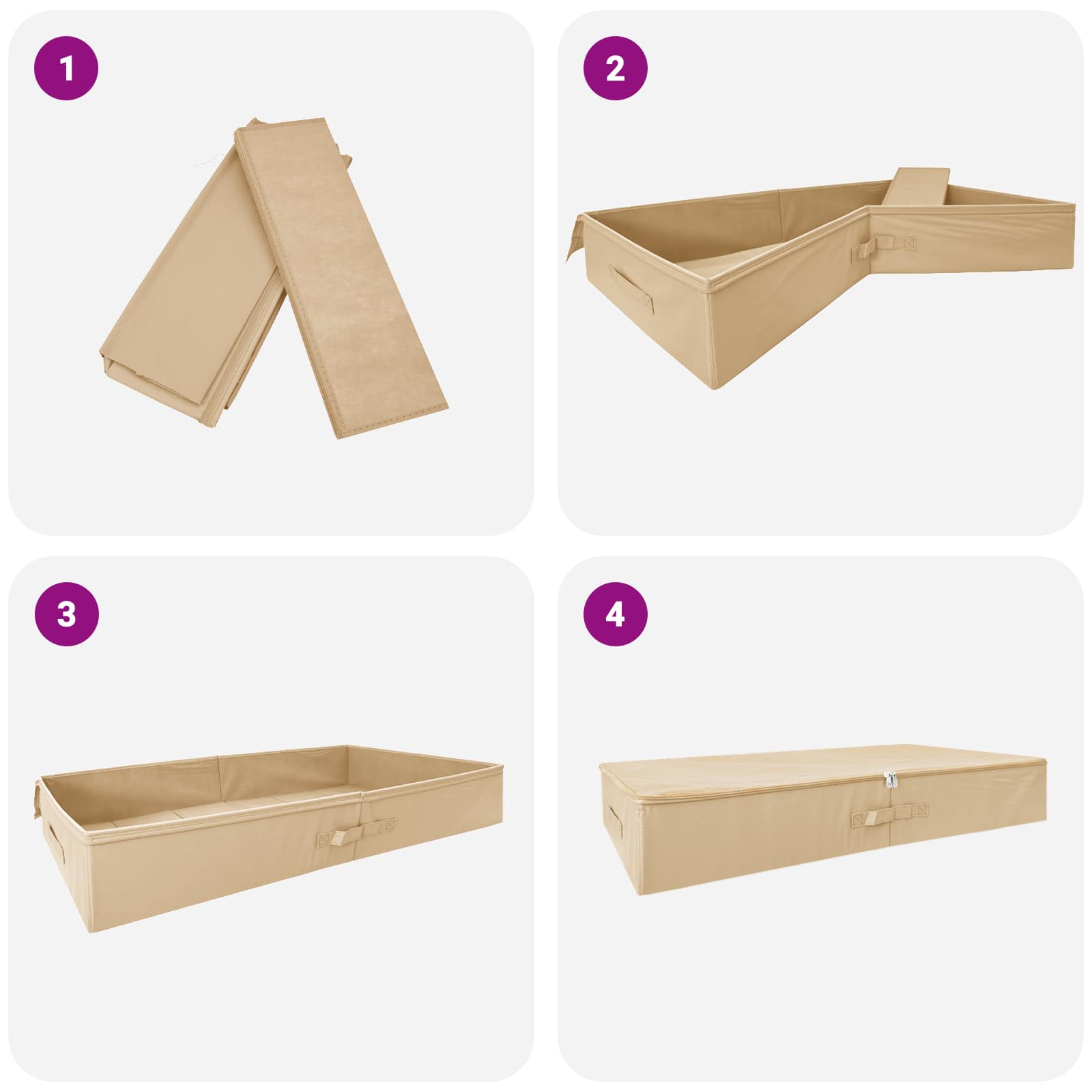 Aufbewahrungsbox Stoff 50x30x25 cm Anthrazit