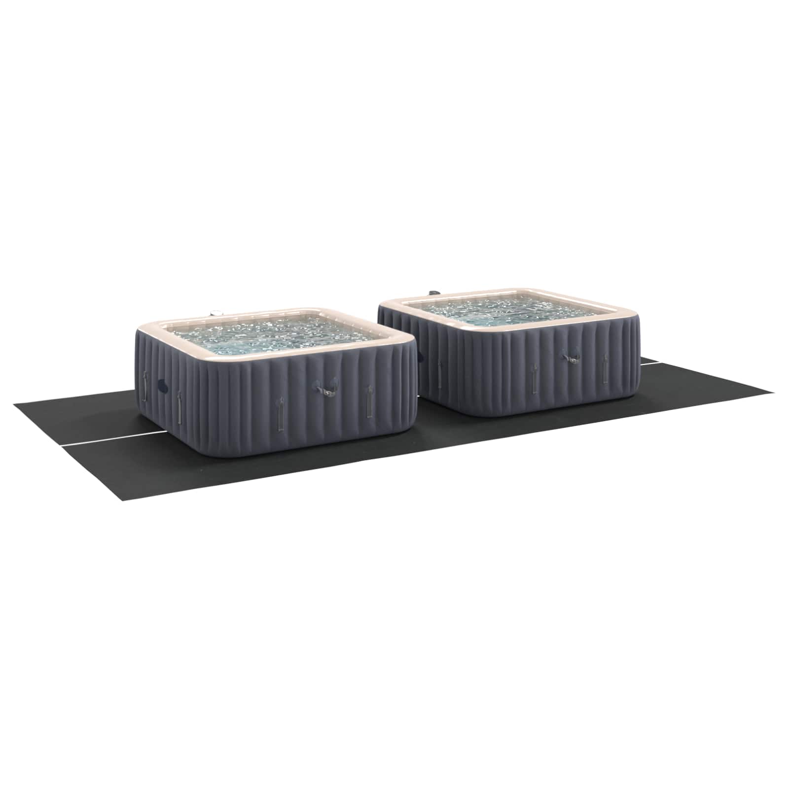 Bodenfolie für Pools Schwarz 300 x 220 x 0,1 cm Vliesstoff