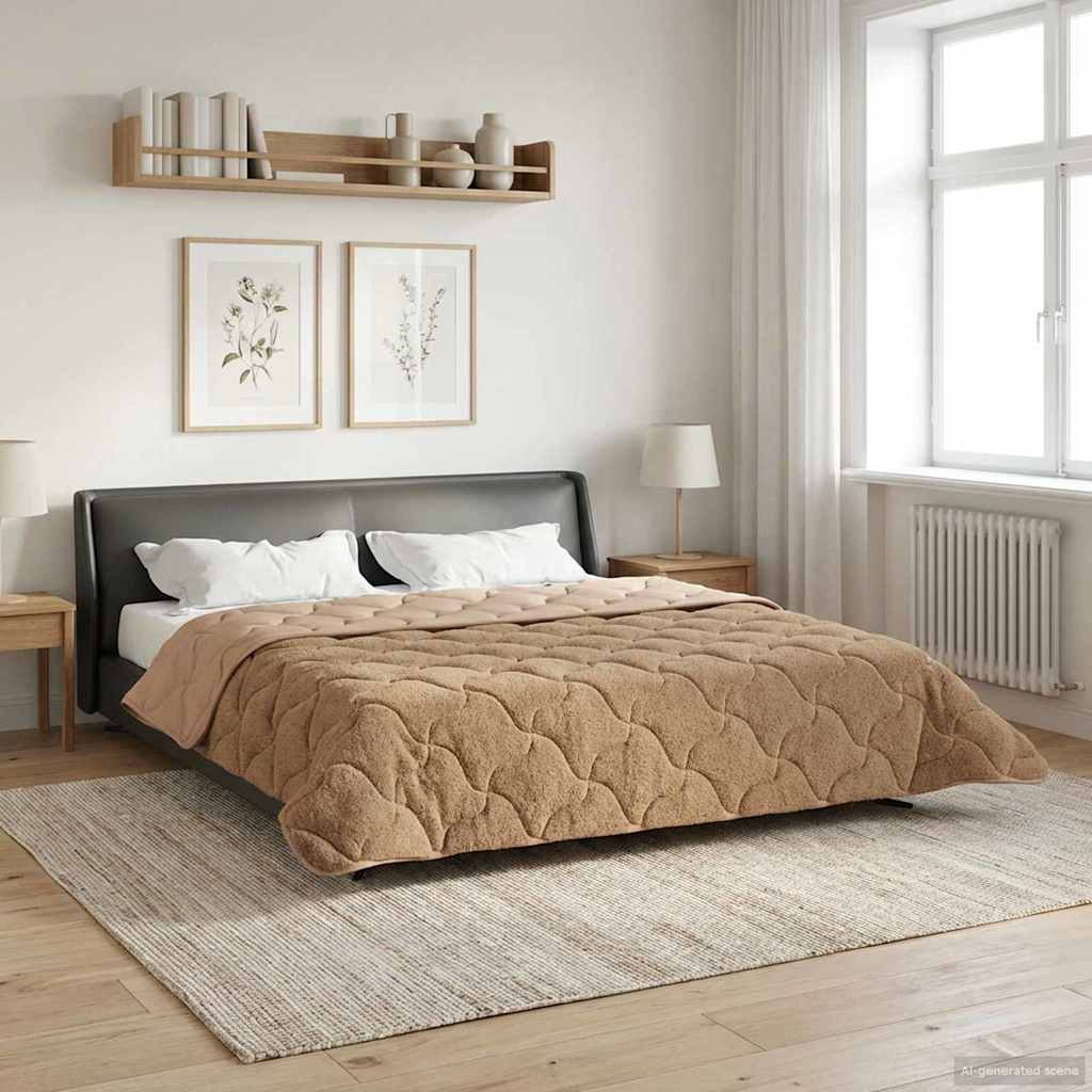 Ganzjahresbettdecke Gepolstert Anthrazit 135 x 200 cm