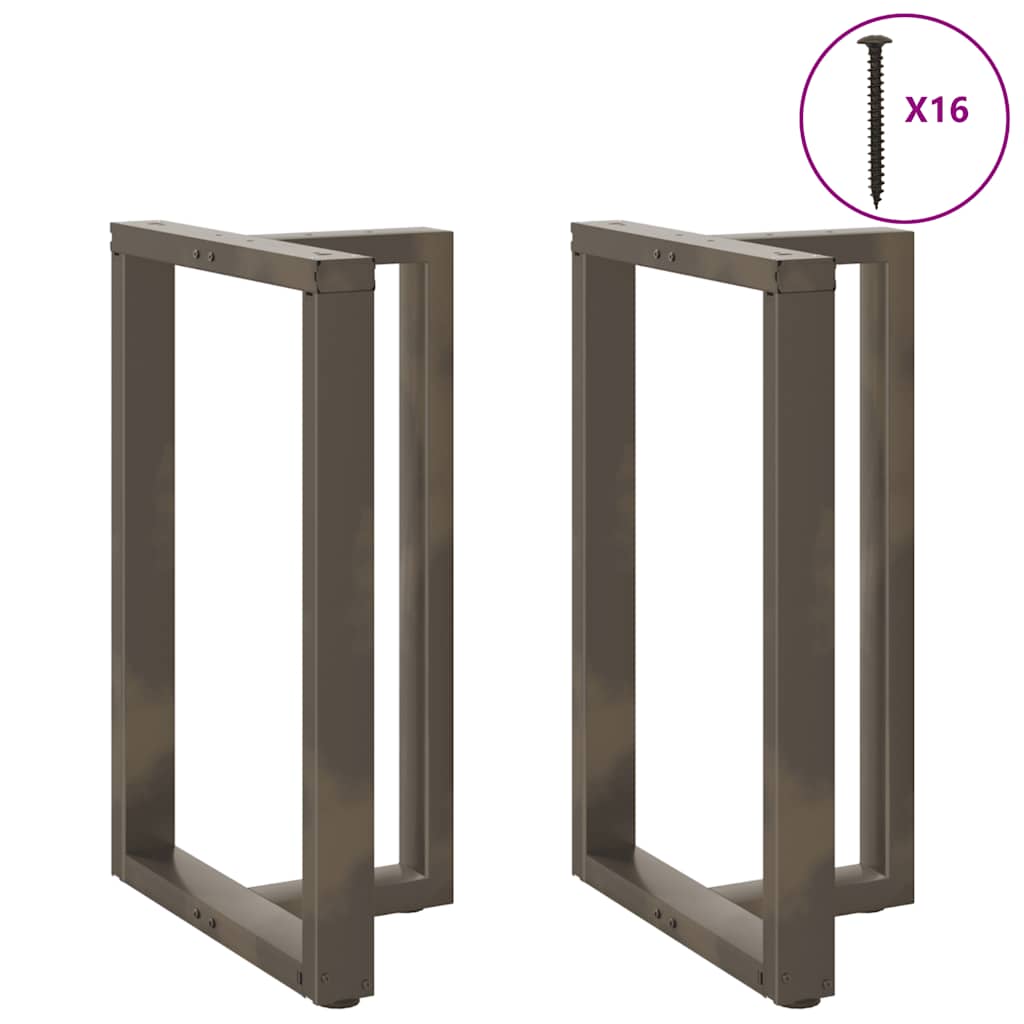 Couchtischbeine T-Form 2 Stk. Schwarz 30x25x(30-31) cm Stahl