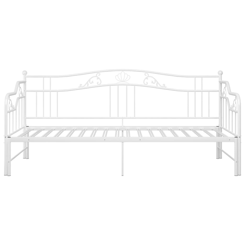 Ausziehsofa Bettgestell Schwarz Metall 90x200 cm