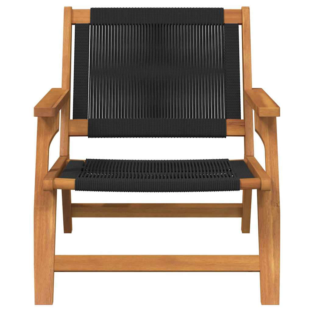 gartenmöbel Schwarz 122 x 78 x 73 cm Massivholz Akazie