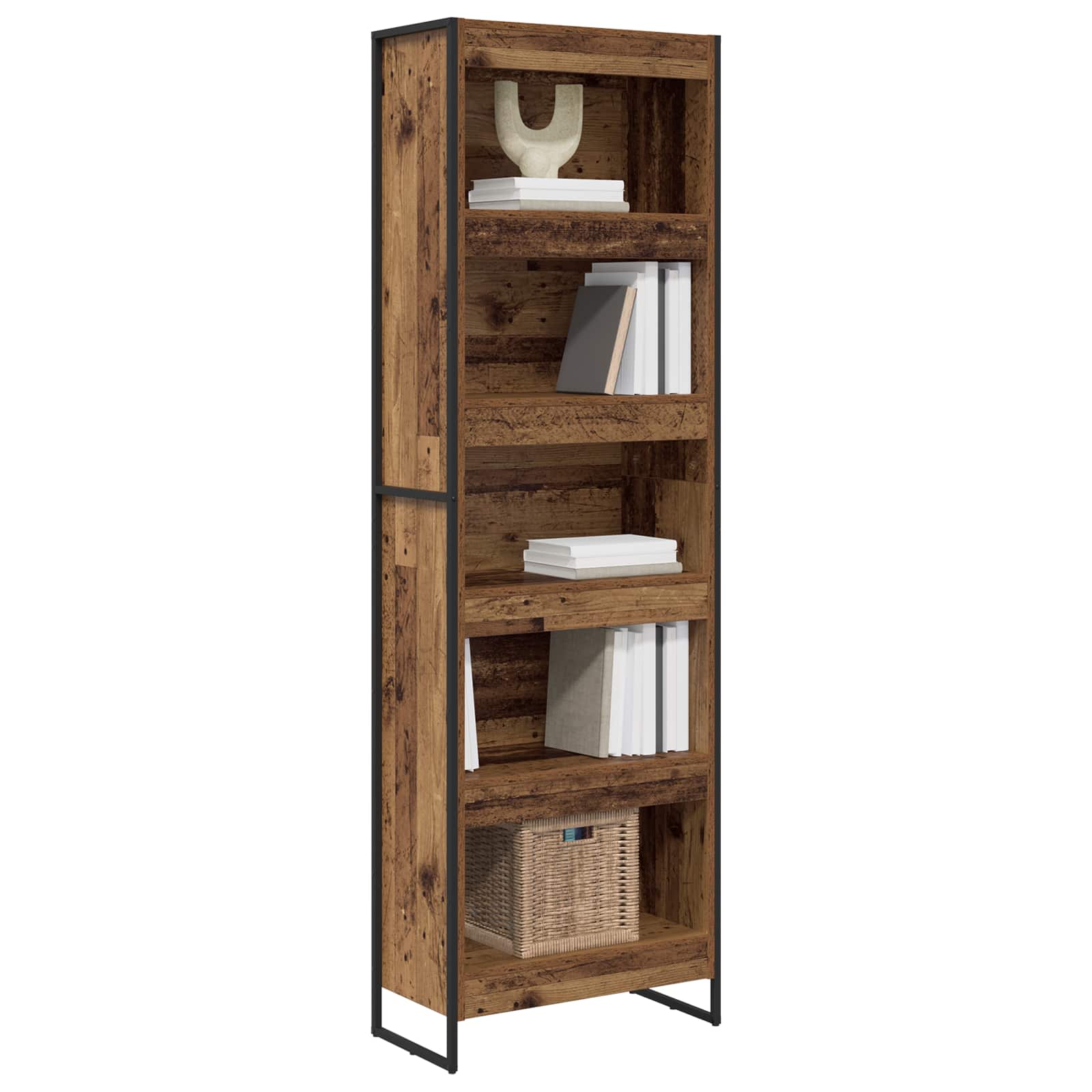 Bücherregal 2 pcs Schwarz Eichen-Optik 60 x 30 x 189,5 cm