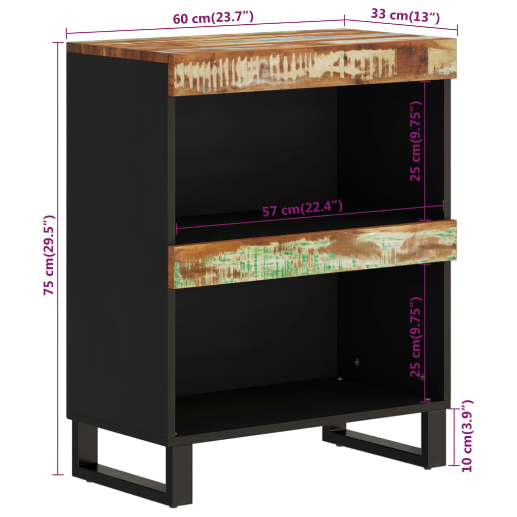 Beistelltisch 60x33x75 cm Massivholz Akazie