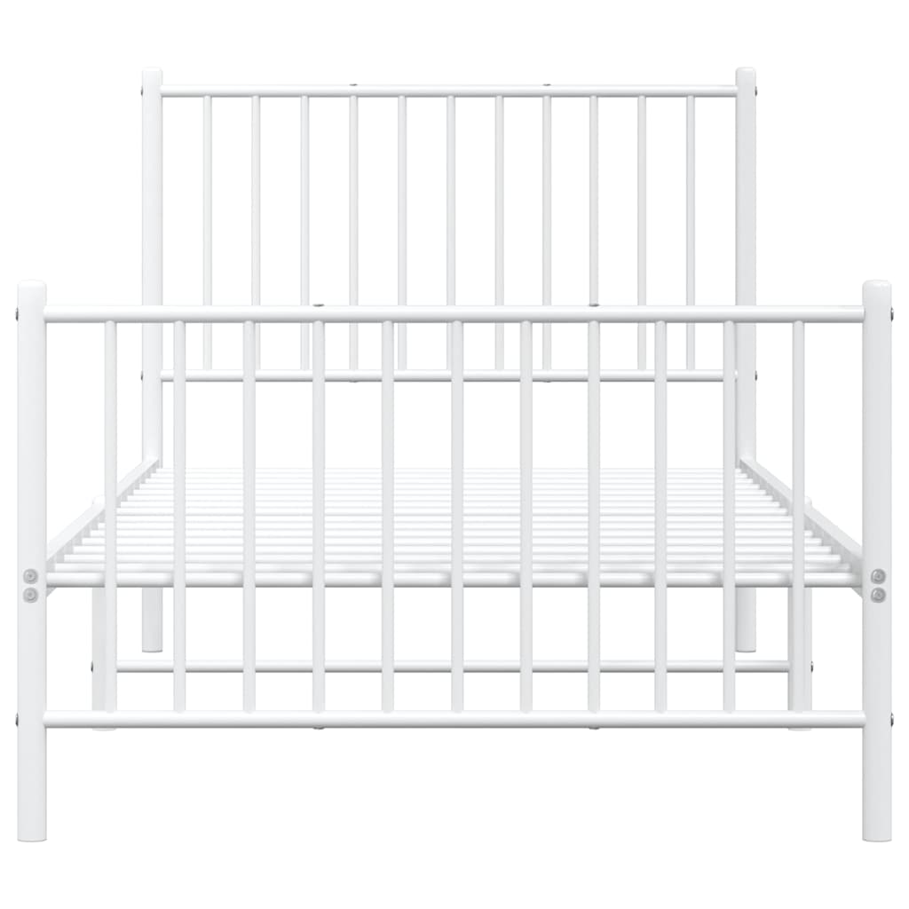 Bettgestell Metall Schwarz 75x190 cm