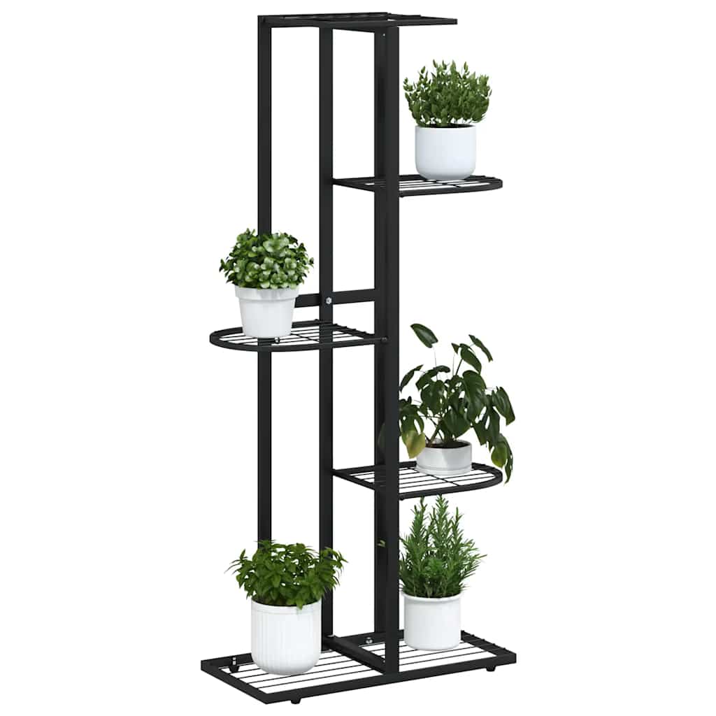 Blumenständer 5-Etagen 43x22x98 cm Weiß Metall