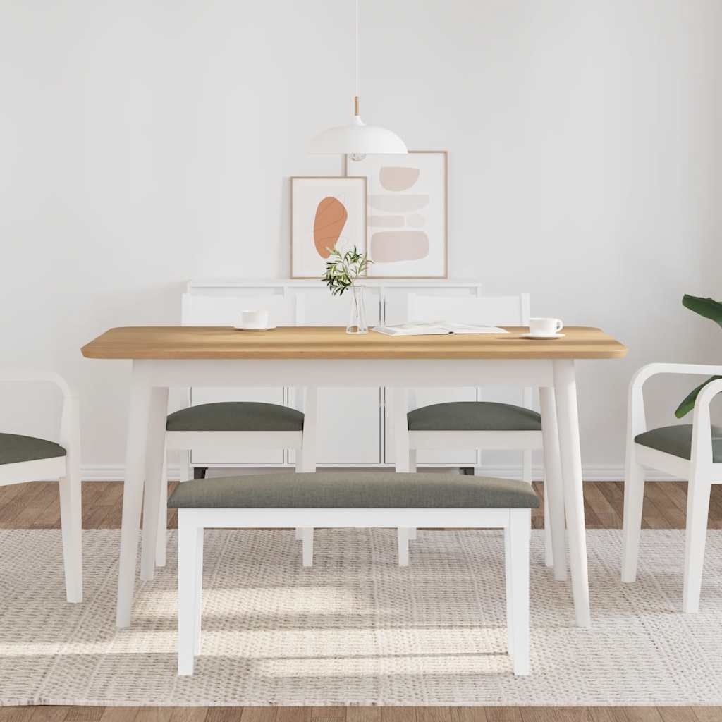 Bank 90 cm Braun Massivholz Gummibaum