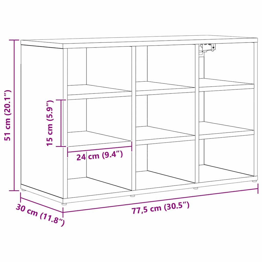 Schuhregale 2 Stk. Weiß 52,5x30x50 cm