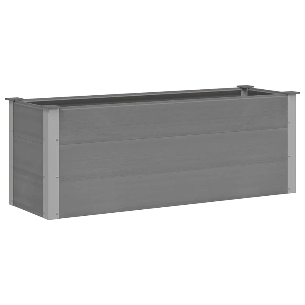 Garten-Hochbeet 200x50x54 cm WPC Grau