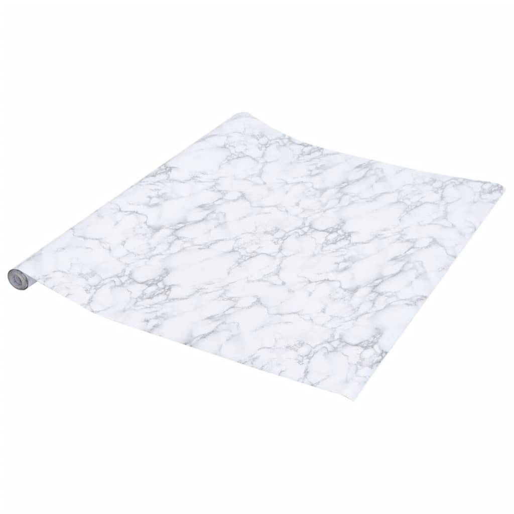 Möbelfolien Selbstklebend Marmor-Optik Schwarz 90x500 cm PVC