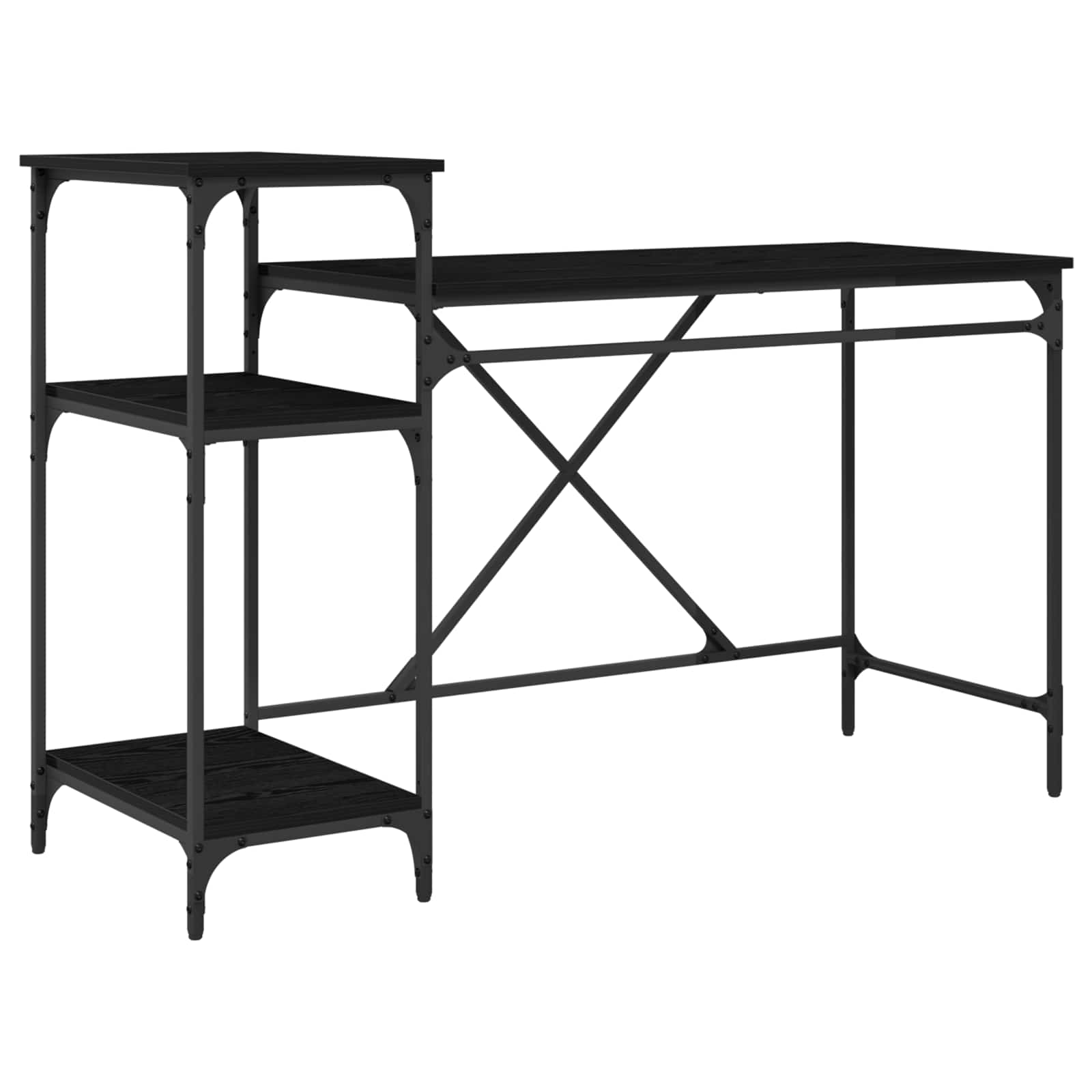 Schreibtisch mit Regal Sonoma-Eiche 135x50x90 cm Holzwerkstoff