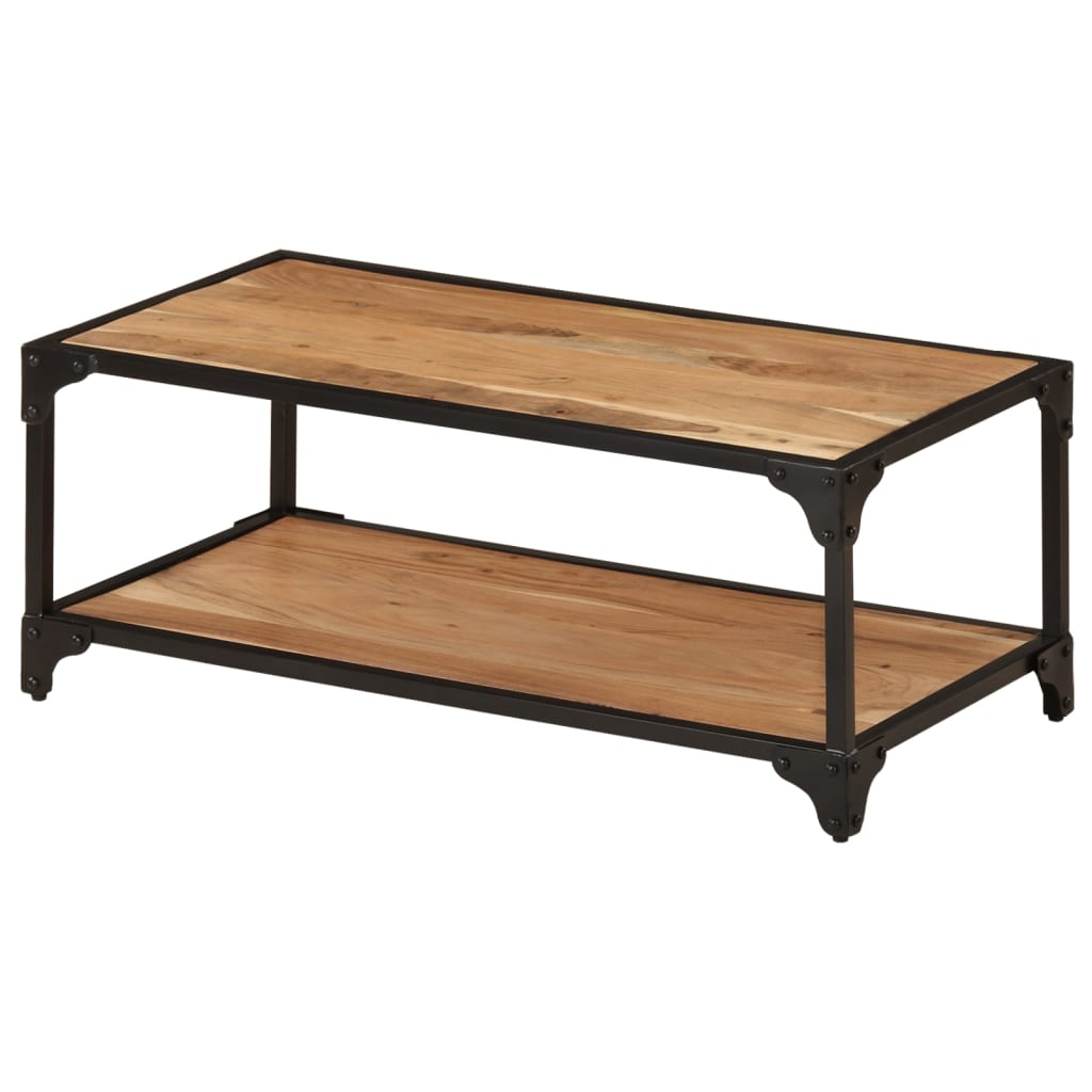 Couchtisch 40x40x36 cm Raues Mango-Massivholz