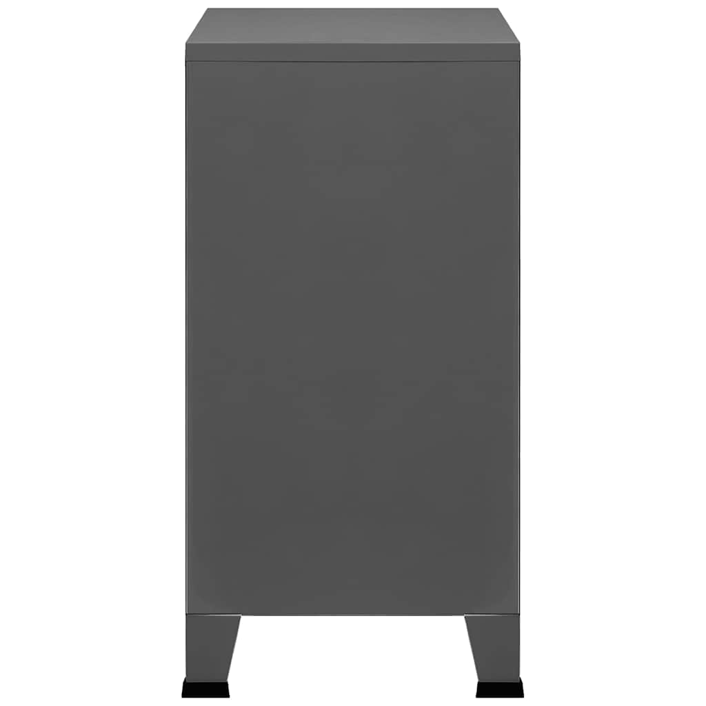 Lagerschrank Industrial Schwarz 75x40x80 cm Stahl