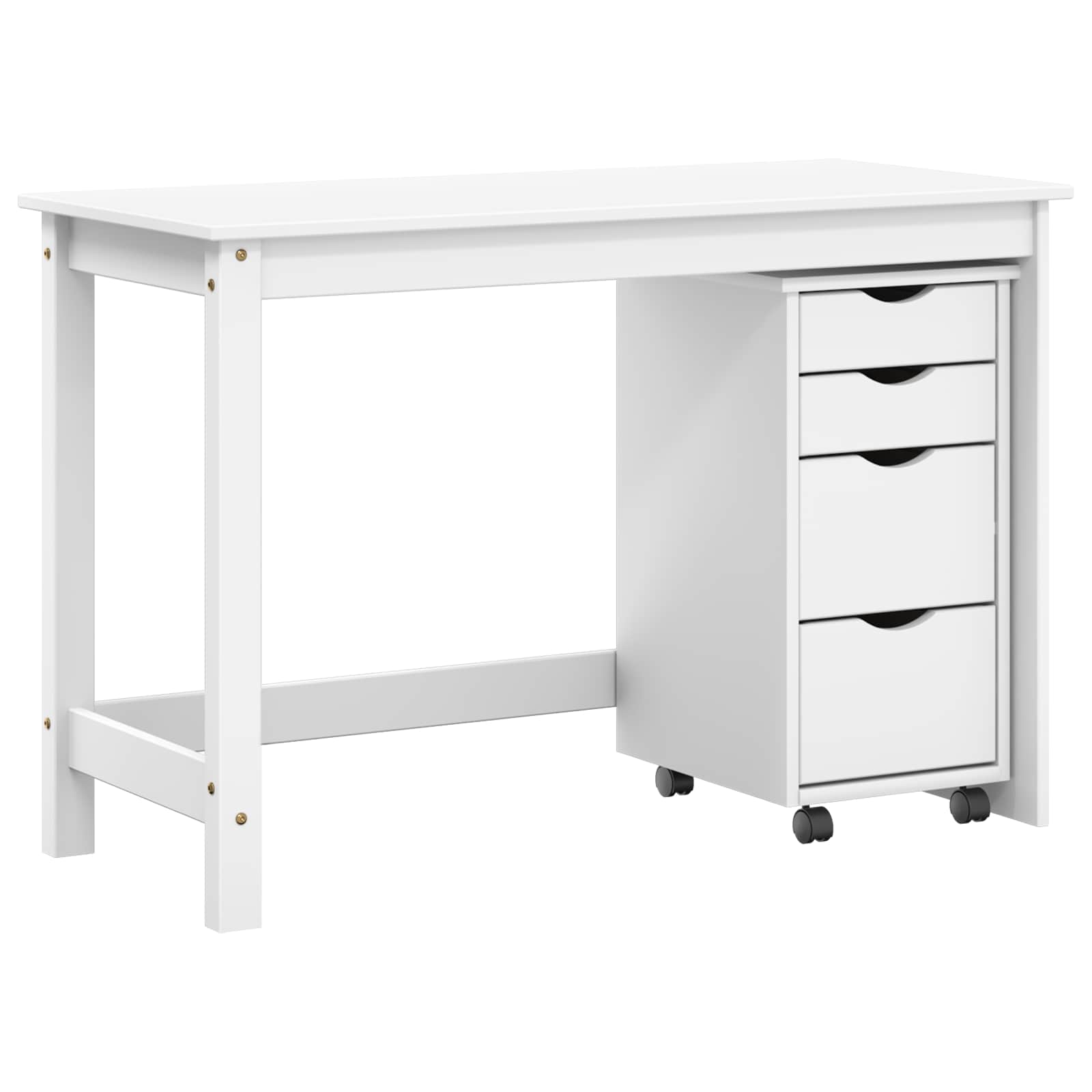 Desk und Rolling Cabinet Set MOSS 2 pcs Honigbraun