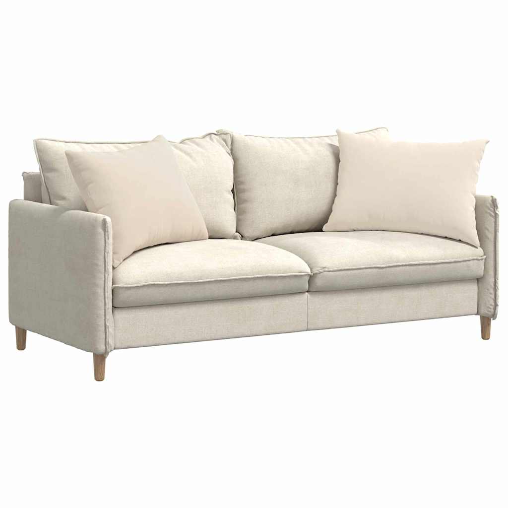 Sofakissen 2 Stück Taupe 50 x 30 cm Stoff