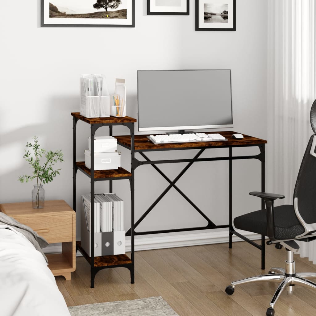 Schreibtisch mit Regal Sonoma-Eiche 135x50x90 cm Holzwerkstoff